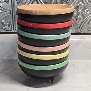 MCM Reinecke Design 5.5" Sputnik Therm-O-Bowl Set of 6 Multicolor Mid Century